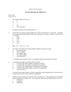 Practice Questions for Midterm II