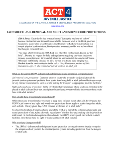 fact sheet: jail removal and sight and sound core protections