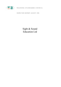 Sight & Sound Education Ltd