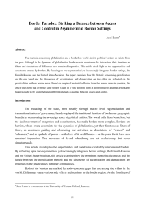 Border Paradox: Striking a Balance between Access and Control in