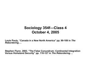 Sociology 354f—Class 4 October 4, 2005
