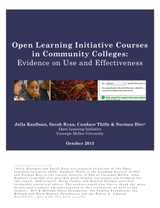 Open Learning Initiative Courses in Community Colleges
