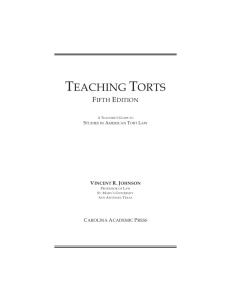 Teaching Torts - Carolina Academic Press