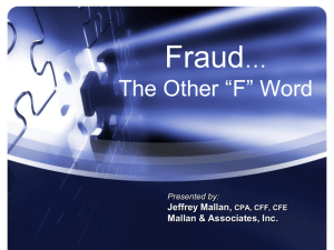 Fraud - The Other F Word