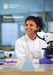 Donor Report 2014 - Anglia Ruskin University