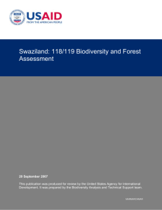 Swaziland: 118/119 Biodiversity and Forest Assessment