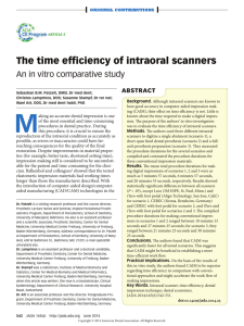The time efficiency of intraoral scanners
