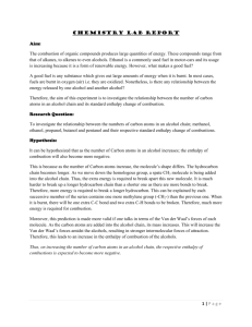 1 | Page Chemistry Lab Report Aim: The combustion of organic