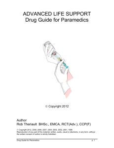 ALS Drug Guide - Paramedic Tutor