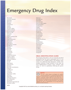 Emergency Drug References - Advanced Emergency Medical