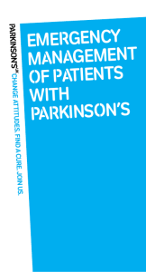 Emergency management of patients of Parkinson's
