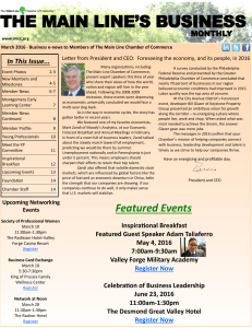 monthly newsletter - The Main Line Chamber of Commerce