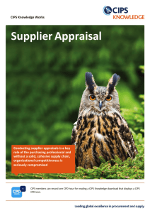 Supplier Appraisal