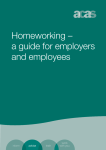 Homeworking - a guide for employers and employees