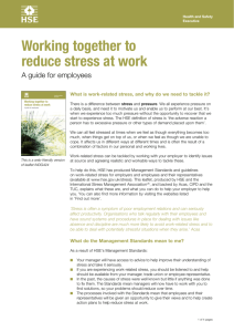 Working together to reduce stress at work