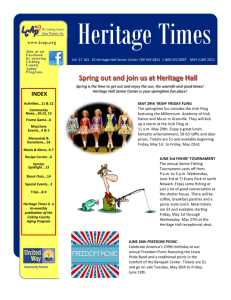 Heritage Times May-June 2015 - Licking County Aging Program