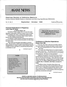 September • October 1989 Chemical Dependence in Pregnancy