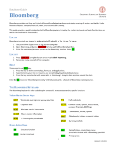 Bloomberg Database Guide
