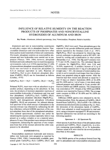 influence of relative humidity on the reaction products of phosphates