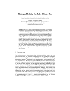 Linking and Building Ontologies of Linked Data