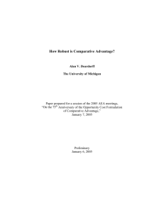 How Robust is Comparative Advantage