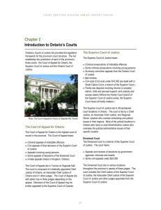 Chapter 2 Introduction to Ontario's Courts