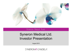 Syneron Medical Ltd. Investor Presentation