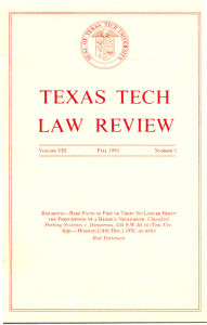 1976 Texas Tech L Rev Casenote