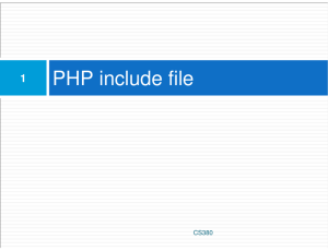 PHP include file - Web Programming Step by Step