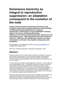 Dominance hierarchy as integral to reproductive