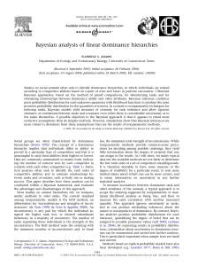 Bayesian analysis of linear dominance hierarchies
