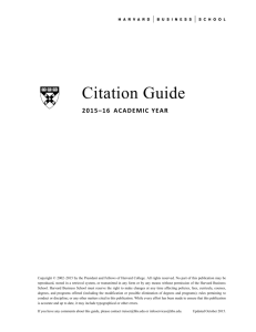 Citation Guide - Baker Library