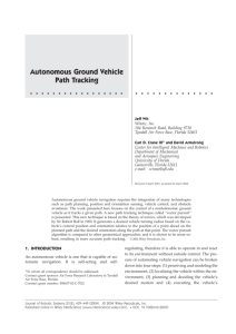 Autonomous ground vehicle path tracking