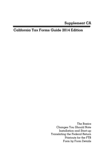 California Supplement Tax Forms Guide 2014 Edition