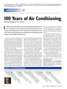 100 Years of Air Conditioning