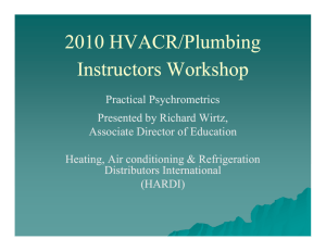 2010 HVACR/Plumbing Instructors Workshop