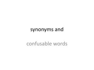 synonyms and confusable words