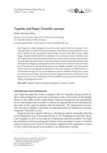Vygotsky and Piaget: scientific concepts