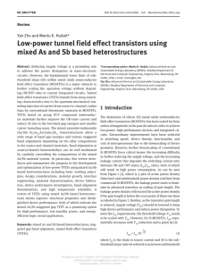 Low-power tunnel field effect transistors using mixed As and