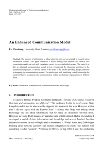 An Enhanced Communication Model