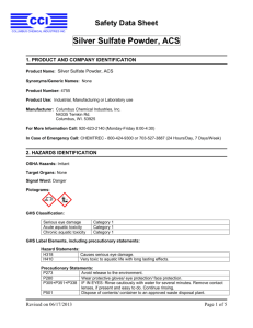 Silver Sulfate Powder, ACS