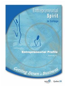 Entrepreneurial Profile