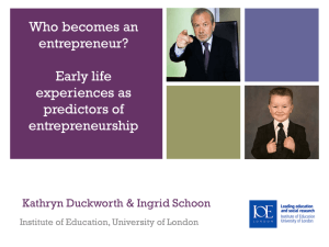 Who becomes an entrepreneur?
