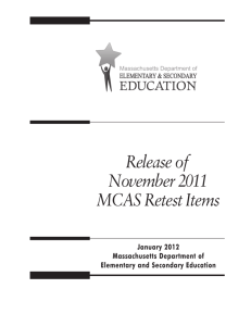 MCAS 2011 November Release Item Document