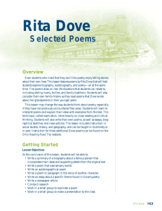 Lesson 9. Rita Dove - Ohio Reading Road Trip