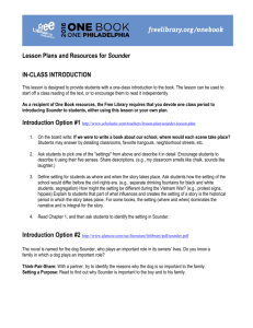 Lesson Plans and Resources for Sounder IN