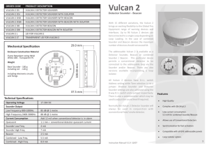Vulcan 2 - Detector Sounder - Instruction Manual