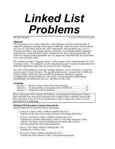 Linked List Problems - Stanford CS Education Library