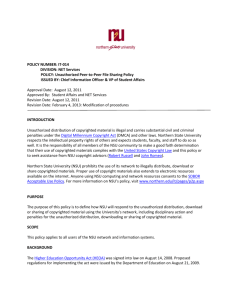 POLICY NUMBER: IT-014 DIVISION: NET Services POLICY