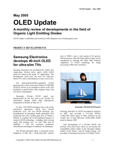 OLED Update - LEDs Magazine